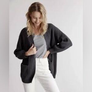 Quince dark grey Oversized cardigan